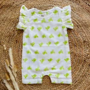 Infants Romper: Green Sparrows