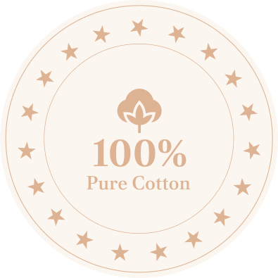 Pure cotton badge